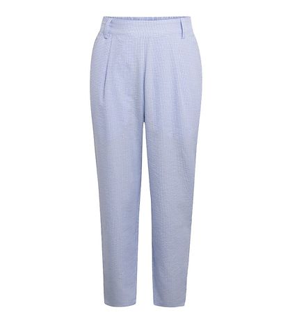 Grunt Bukser - Liv Check Pant - Light Blue