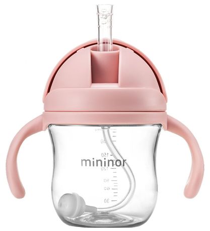 Mininor Kop m. Sugerør - Tritan - 220 ml - Pink