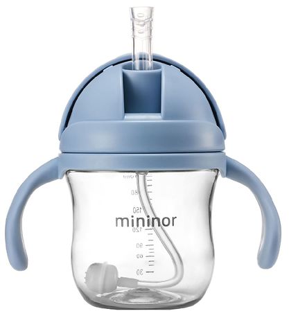 Mininor Kop m. Sugerør - Tritan - 220 ml - Blå