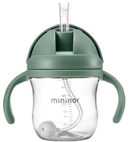 Mininor Kop m. Sugerør - Tritan - 220 ml - Grøn