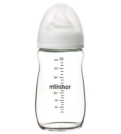 Mininor Sutteflaske - Glas - 240 ml - Hvid