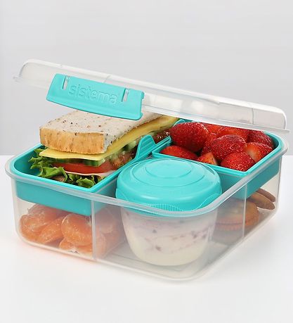 Sistema Madkasse m. Beholder - Bento Cube - 1,25 l - Turkis