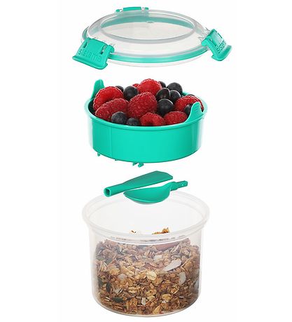 Sistema Madkasse m. Bestik - Breakfast To Go - 530 ml - Turkis