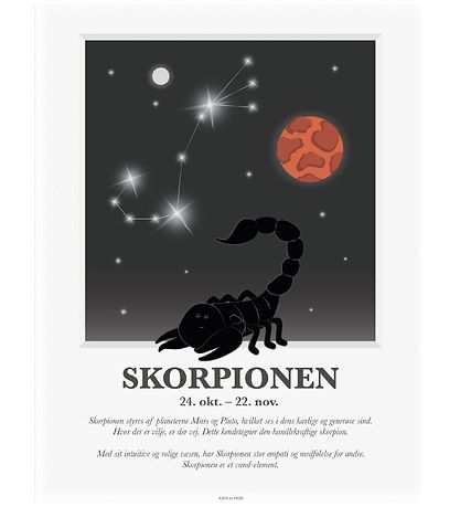 Kids by Friis Plakat - Stjernetegn - Skorpionen