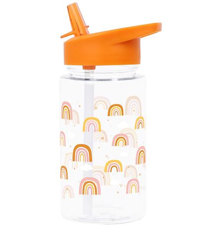 A Little Lovely Company Drikkedunk m. Sugerør - 450 ml - Orange 