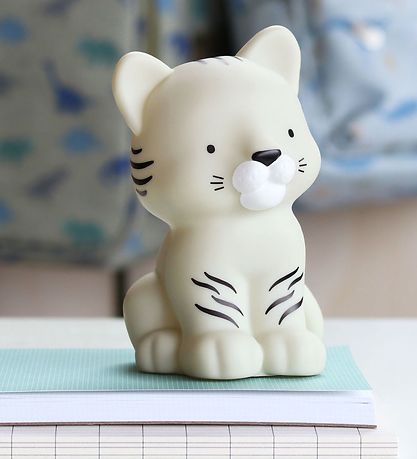 A Little Lovely Company Natlampe - 9,7x14 cm - White Tiger -