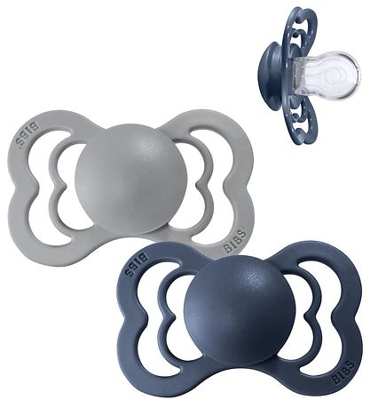 BIBS Supreme Sutter - Str. 2 - 2-pak - Symmetrisk - Cloud/Steel 