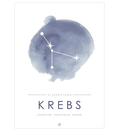 Citatplakat Plakat - A3 - Stjernebillede - Krebs - Bl