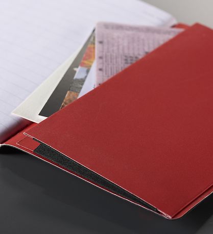 Oxford Notesbog - Soft Cover - Linieret - A6 - Sort/Rød