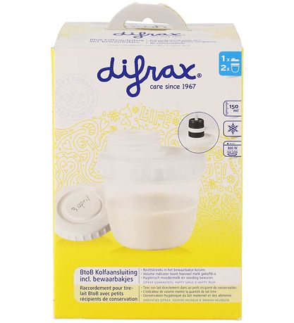 Difrax Opbevaringsbeholder m. Pumpetilslutning - 2 stk - 150 ml