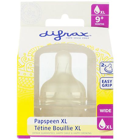 Difrax Flaskesut - 2-pak - XL - Bred