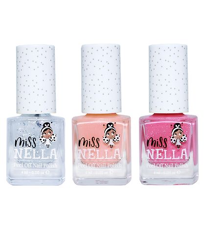 Miss Nella Neglelak - 3-pak - Peach Slushie/Confetti Clouds/Wate