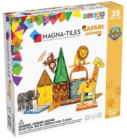 Magna-Tiles Magnetst - 25 Dele - Safaridyr