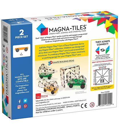 Magna-Tiles Magnet-udvidelsesst - 2 Dele - Bil