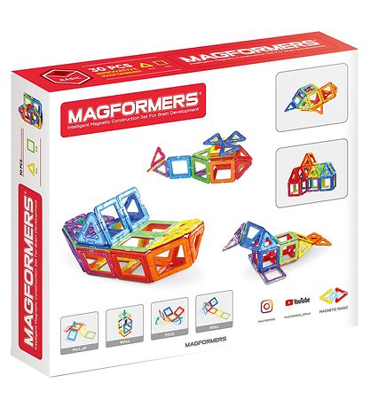 Magformers Magnetsæt - 30 Dele