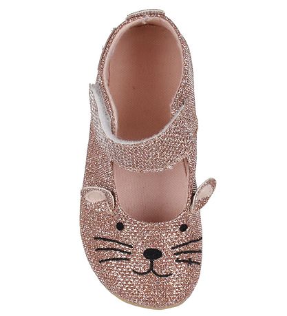 Living Kitzbhel Ballerina Hjemmesko- Rosa Glitter m. Kat