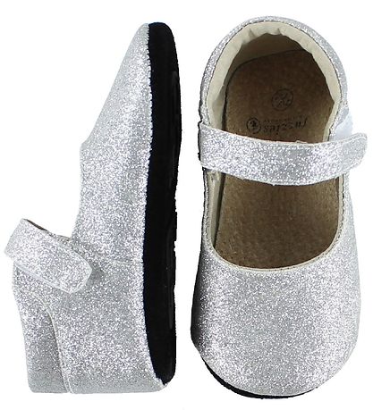 Fuzzies Ballerina Hjemmesko - Amalie - Sølv m. Glimmer