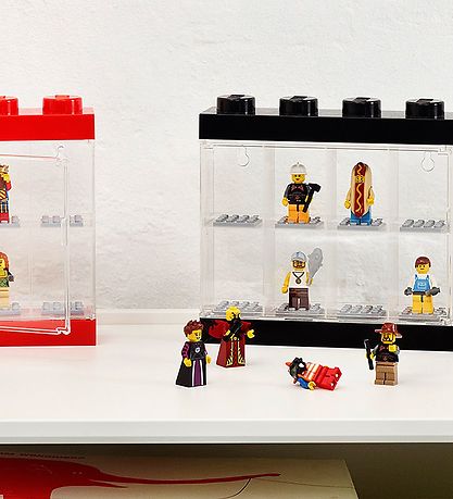 LEGO® Storage Minifigur Display - 8 rum - 19 cm - Sort