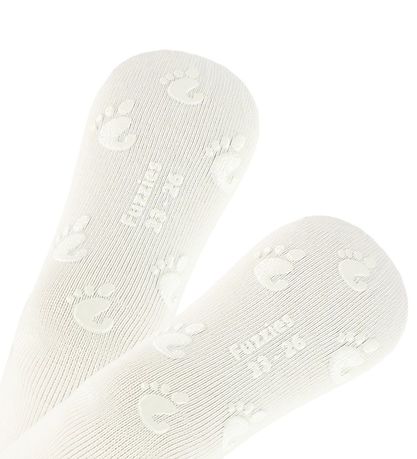 Fuzzies Strømper m. Antiskrid - Hvid