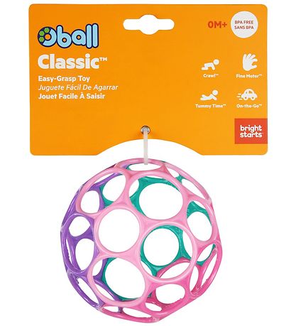 Oball Classic Bold - 8 cm - Rosa/Grøn/Lilla/Pink