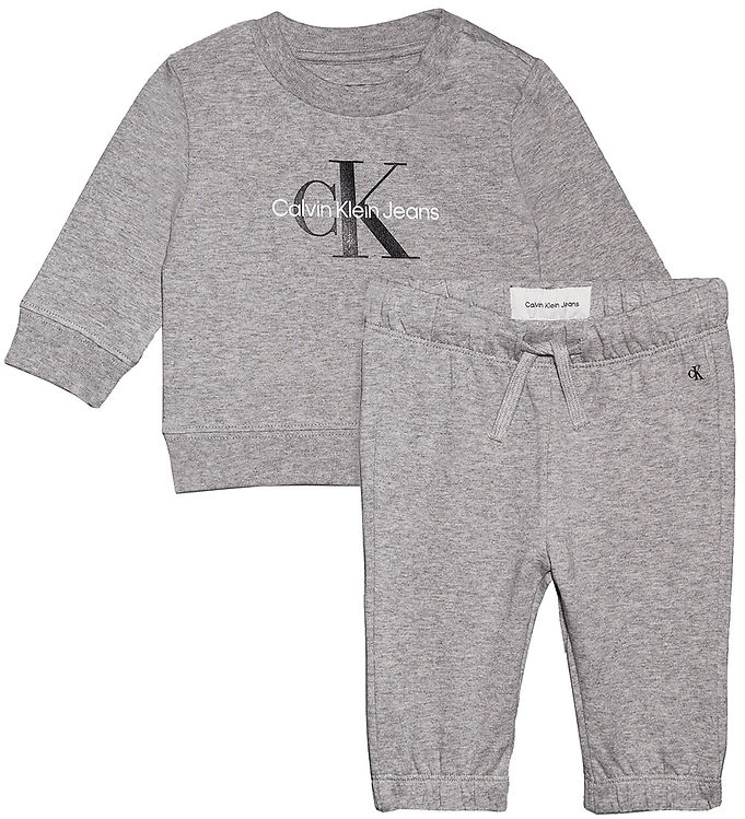 Calvin Klein Sweatsæt - Monogram - Grey Heather