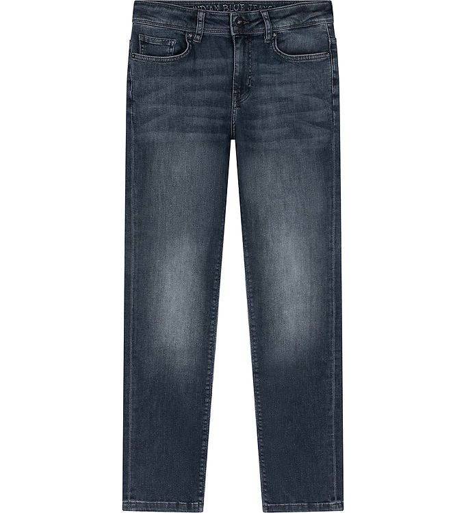 Indian Blue Jeans Jeans Wide Straight Fit Dark Grey Denim