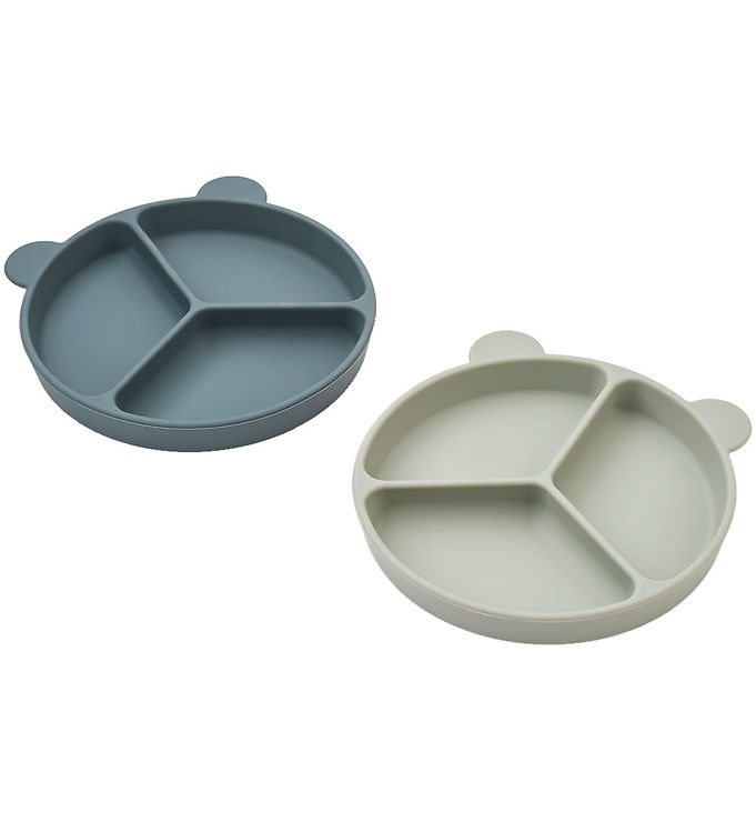Skridsikker Tallerken Stacy 2 Pak Whale Blue Dove Fra Liewood