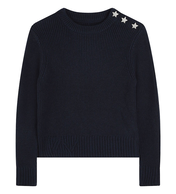 Zadig & Voltaire Bluse Uld/polyamid Night M. Stjerner