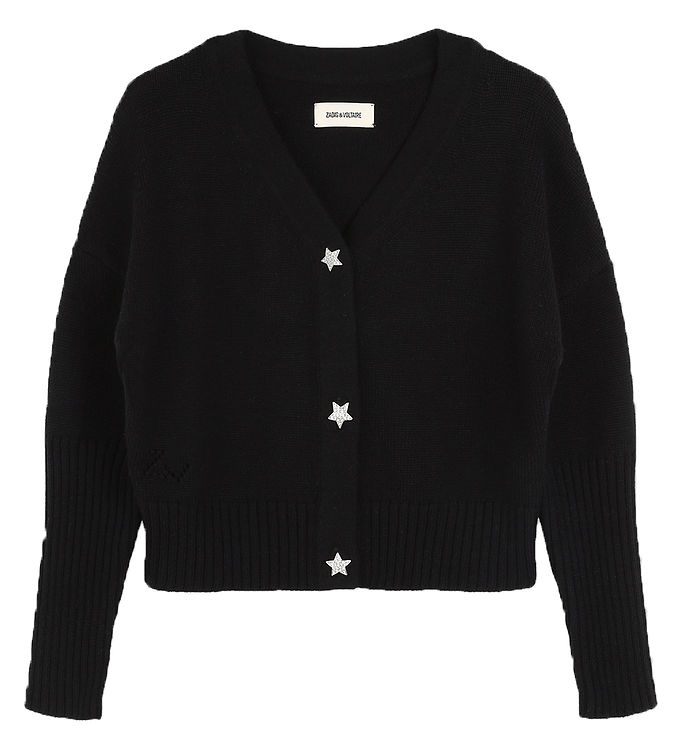 Zadig & Voltaire Cardigan Uld/polyamid Sort M. Stjerner