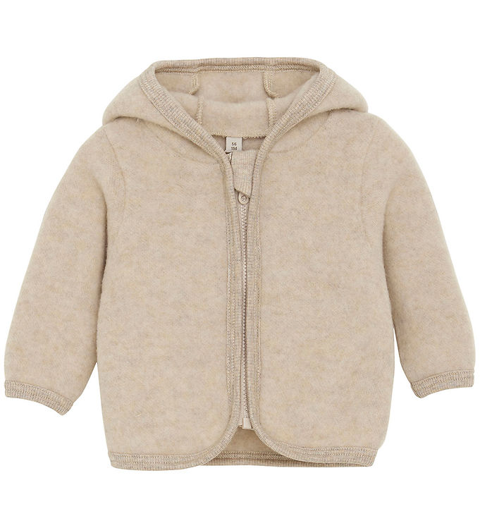 Huttelihut Cardigan Uldfleece Camel Melange M Ører