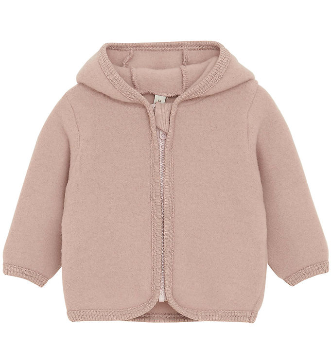 Huttelihut Cardigan Uldfleece Mahogany Rose M Ører