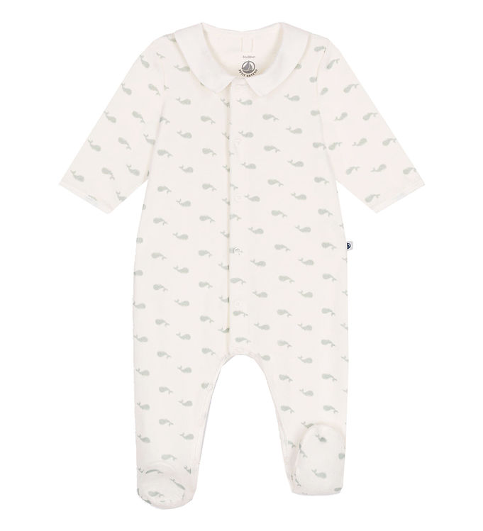 Petit Bateau Natdragt Velour Marshmallow/herbier