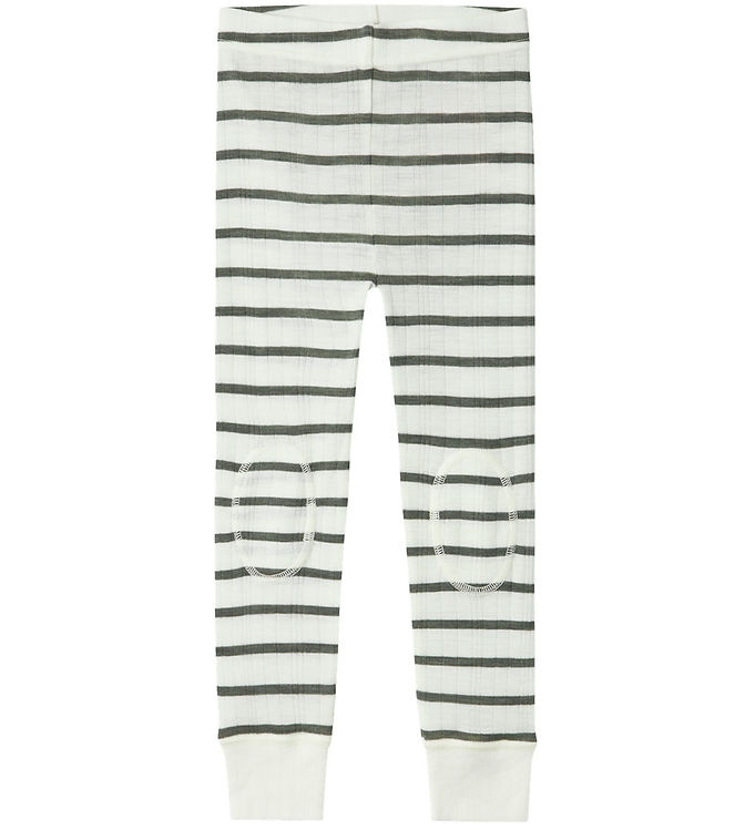 Billede af Name It Leggings - Uld - Noos - NmmWang - Snow White m. Striber