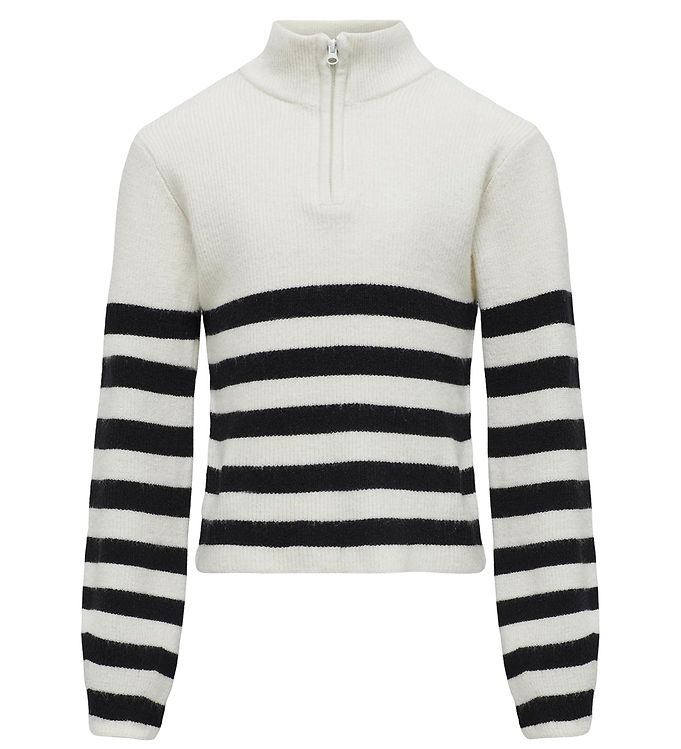 Kids Only Bluse Half Zip Noos Kogfranca Cloud Dancer/bla