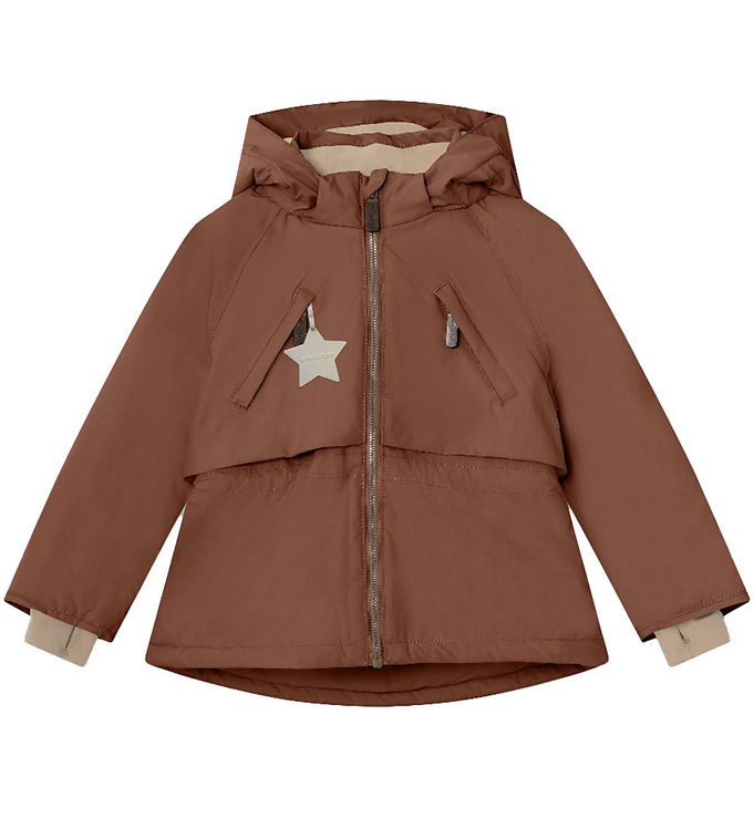 Mini A Ture Vinterjakke Algeana Fleece Rootbeer Brown