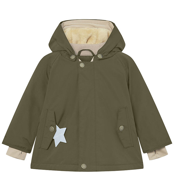 Mini A Ture Vinterjakke Matwally Fleece Olive Night