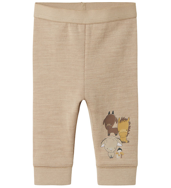 Name It Leggings Uld/bomuld Nbnwup Pure Cashmere
