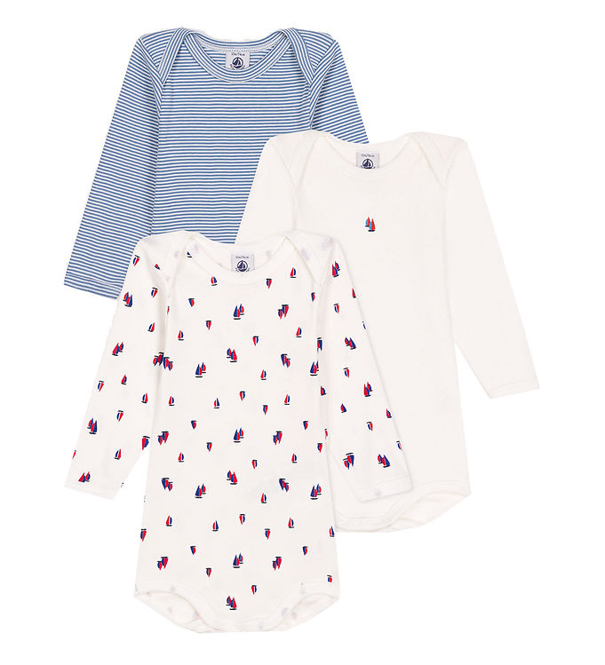 Petit Bateau Body Pak Blå Hvid