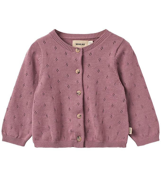 Wheat Cardigan - Strik - Maia - Lavender Dawn m. Hulmønster