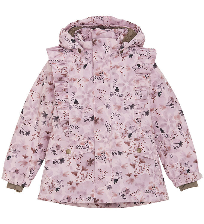 En Fant Vinterjakke Burnished Lilac M. Blomster
