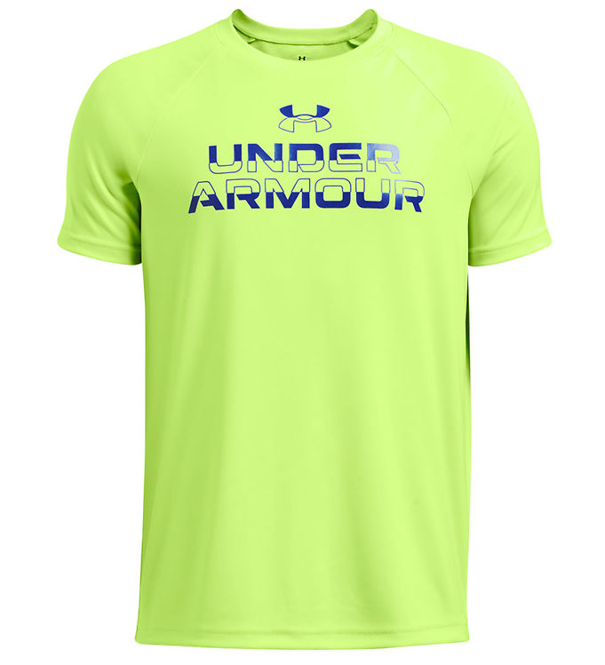 Under Armour T Shirt Tech Split Wordmark Morph Green