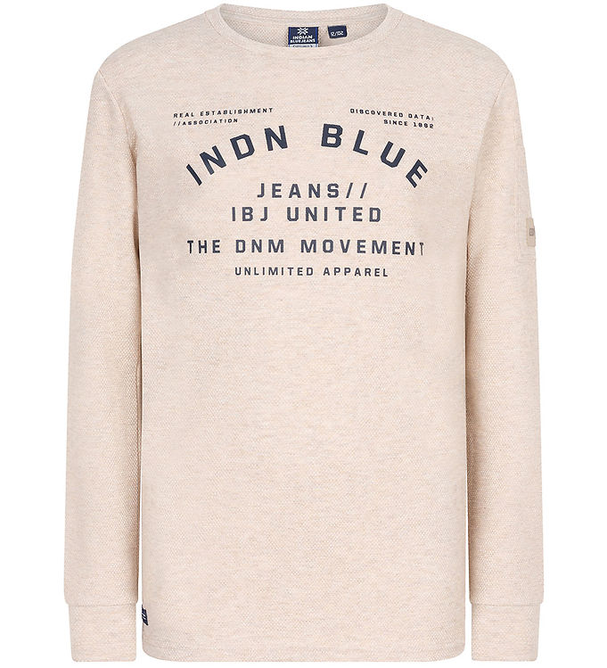 Indian Blue Jeans Bluse Pique Indian Sand Melange