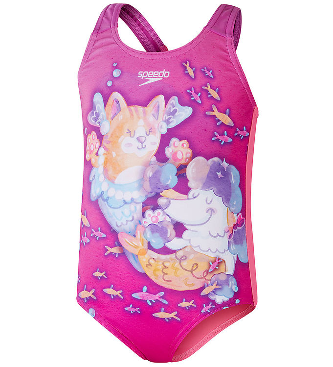 Speedo Badedragt Digital Printed Pink Purple