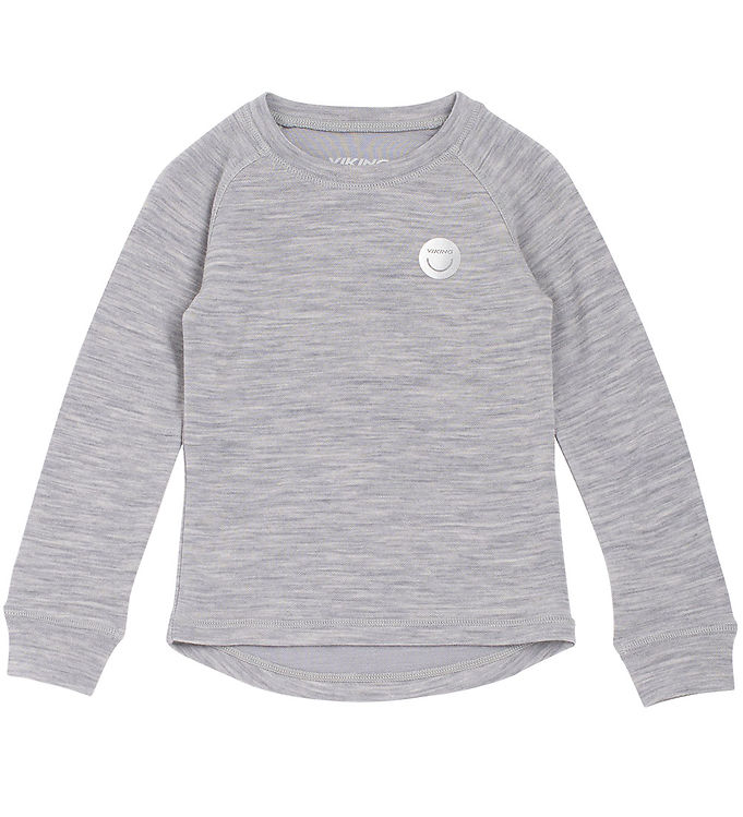 Viking Bluse Uld/bambus Baselayer Grey/light Grey