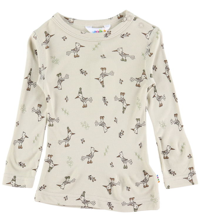 Joha Bluse Bambus Beige Fugle