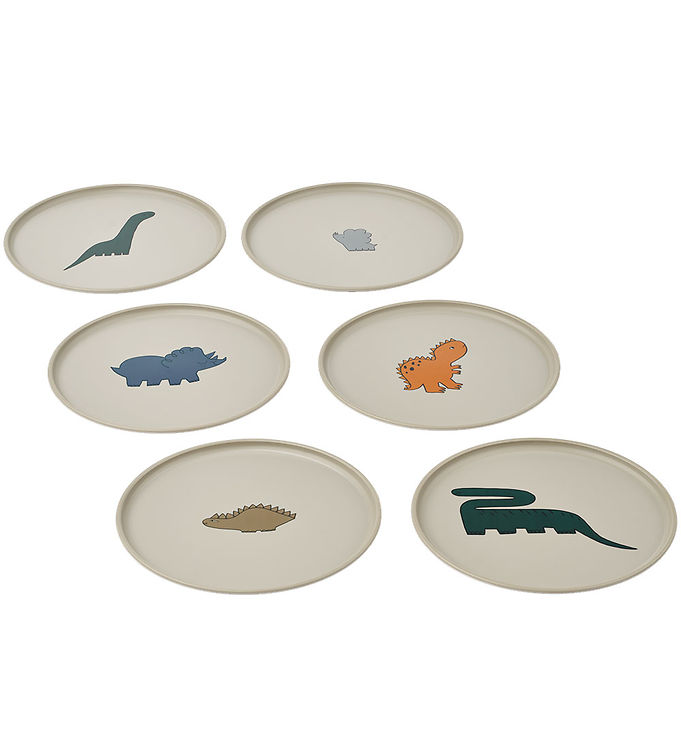 Tallerkner 6 Pal Remco Dinosaurus Mist Fra Liewood