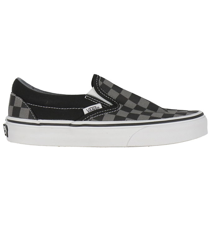 Vans Sko Classic Slip On Checkerboard Sort/pewter