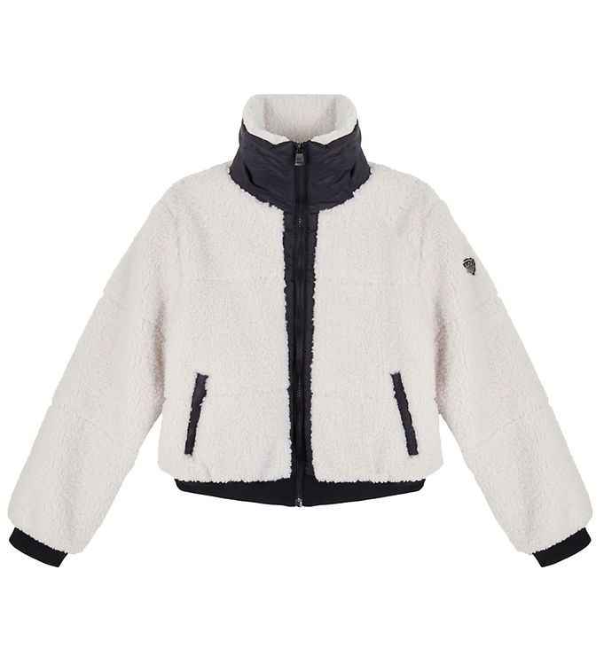 Ea7 Fleecejakke White Sand M Sort