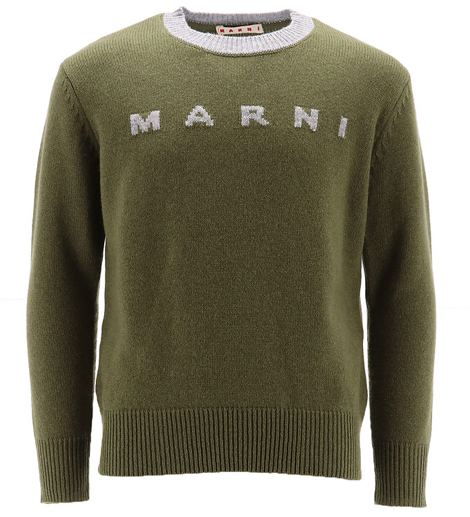 Marni Bluse Uld Deep Lichen Green
