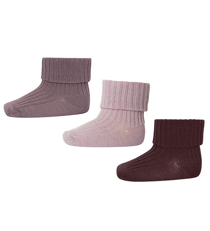 Strømper Pak Uld Rib Wood Rose